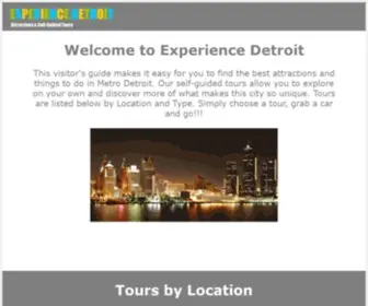 Experiencedetroit.com(Experience Detroit) Screenshot