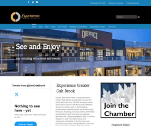 Experiencegreateroakbrook.com(Oakbrook Chamber of Commerce sponsored site promoting businesses and sites) Screenshot
