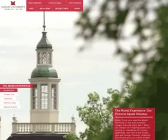 Experiencemiamioh.com(Robert frost once said that miami university) Screenshot