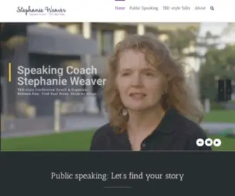 Experienceology.com(TED Talk coach / public speaking trainer Stephanie Weaver) Screenshot