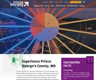 Experienceprincegeorges.com(Prince George's Hotels) Screenshot