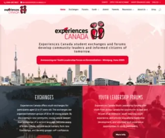 Experiencescanada.ca(Experiences Canada) Screenshot