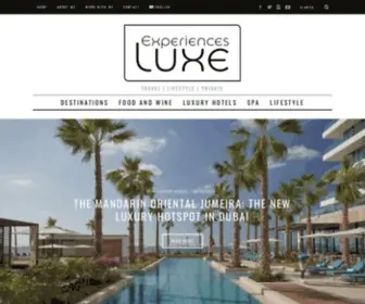 Experiencesluxe.com(Experiences Luxe) Screenshot