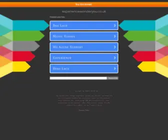 Experiencewonderyou.co.uk(experiencewonderyou) Screenshot