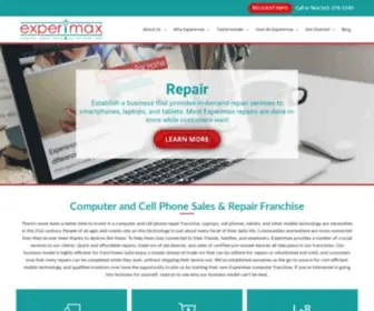 Experimaxfranchise.com(Computer and Cell Phone Sales & Repair Franchise) Screenshot