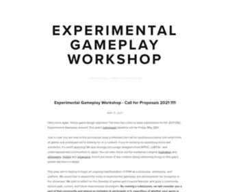 Experimental-Gameplay.com(Experimental Gameplay Workshop) Screenshot