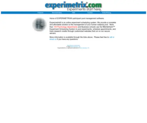 Experimetrix.com(Experimetrix®) Screenshot