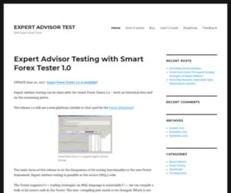 Expertadvisortest.com(Expert Advisor testing as source code) Screenshot