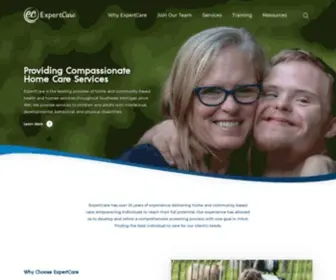 Expertcare.com(Providing Compassionate Home Care Services) Screenshot