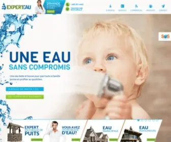 Experteau.com(Le leader en analyse et traitement d'eau potable) Screenshot