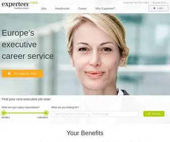 Experteer.com(Job Offers and Headhunters for leading Professionals on) Screenshot