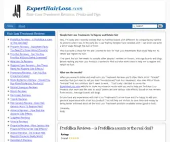 Experthairloss.com(Expert Hair Loss Treatement Reviews) Screenshot