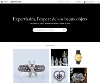 Expertissim.com(Achat et vente d’objets d’art expertisés) Screenshot