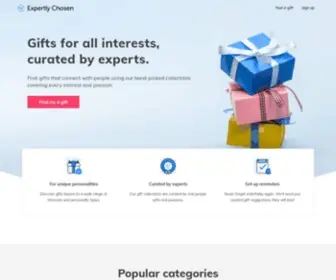 Expertlychosen.com(Curated Gift Ideas For Any Interest) Screenshot