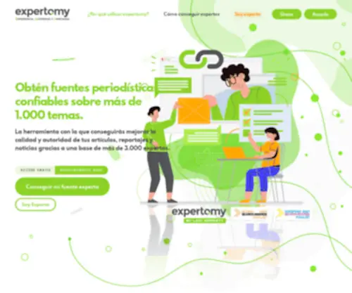 Expertomy.com(Encontrar profesionales para colaboraciones de contenidos web) Screenshot