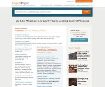 Expertpages.com(Expert Witness Directory and Expert Witness Consultants) Screenshot