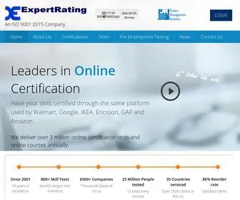 Expertrating.com(Online Certification and Employee Testing) Screenshot