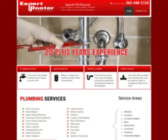 Expertrooter.com(Plumbing Services in La Habra) Screenshot