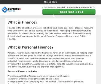 Expertsnfinance.com(Find the cheap life insurance in minutes) Screenshot