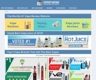 Expertvaping.com(The Worlds #1 Vape Review Website) Screenshot