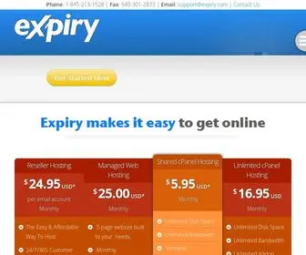Expiry.com(Business and Personal Web and Email hosting) Screenshot