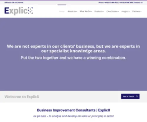 Explic8.net(Business Improvement Consultants) Screenshot