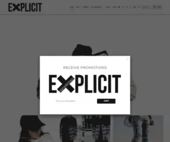 Explicitstreetwear.com(EXPLICIT STREETWEAR carries brands such as) Screenshot