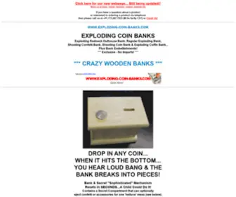 Exploding-Coin-Banks.com(Exploding Coin Banks) Screenshot