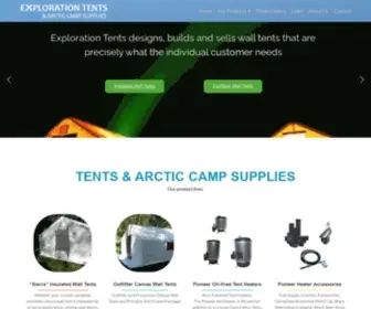 Explorationtents.com(Canadian manufacturer and supplier) Screenshot