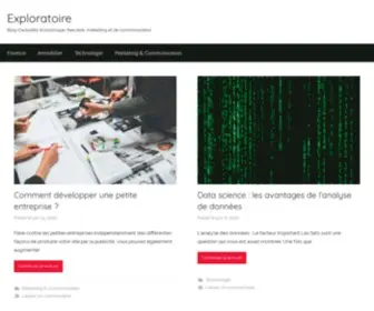 Exploratoire.ch(Blog d'actualité économique) Screenshot
