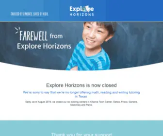 Explore-Horizons.com(Tutoring & Enrichment for Math) Screenshot