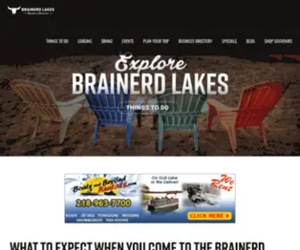 Explorebrainerdlakes.com(The Brainerd Lakes Area Get Lost in the Adventure) Screenshot