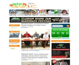 Exploreclarion.com(Clarion County's #1 Source for News and Information) Screenshot