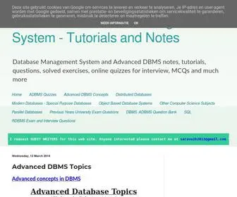 Exploredatabase.com(Advanced Database Management System) Screenshot