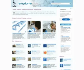 Exploredna.co.uk(A site exploring DNA and its relevance for society today) Screenshot