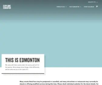 Exploreedmonton.com(Explore Edmonton) Screenshot