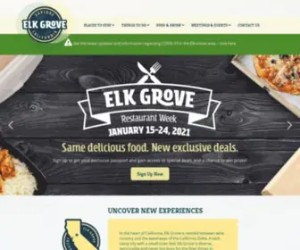 Exploreelkgrove.com(Official Tourism Website for Elk Grove) Screenshot