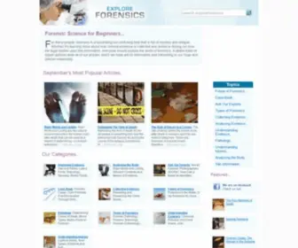 Exploreforensics.co.uk(Forensic Science) Screenshot