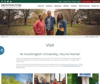 Explorehuntington.com(Visit Huntington University) Screenshot