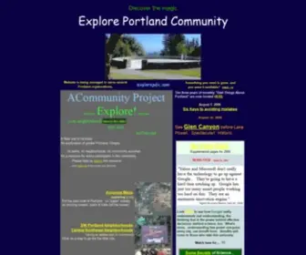 Explorepdx.com(Exploring Community in Portland Oregon) Screenshot