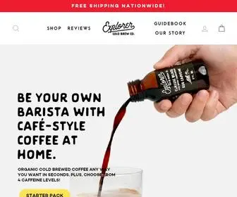 Explorercoldbrew.com(A cold brewed super concentrate) Screenshot