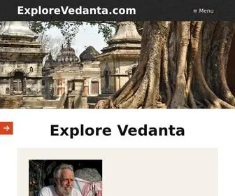 Explorevedanta.com(Traditional Teachings of Vedanta) Screenshot