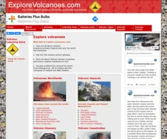 Explorevolcanoes.com(Explore Volcanoes Online Volcano guide for everyone.Volcanic eruptions) Screenshot