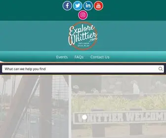 Explorewhittier.com(Explore Whittier) Screenshot