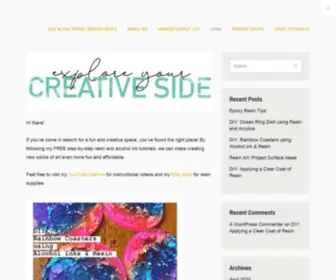 Exploreyourcreativeside.com(Create something new) Screenshot