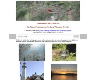 Exploringthenorth.com(Upper Peninsula of Michigan Cabins & Guided Tours) Screenshot