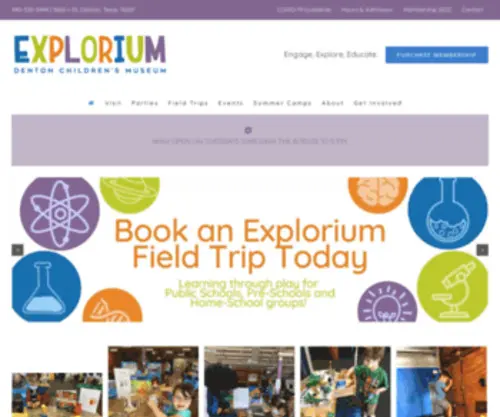 Exploriumdenton.org(Explorium Denton) Screenshot