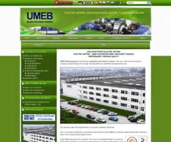 Explosionproofmotors-Umeb.com(UMEB Elektromotoren) Screenshot