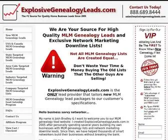 Explosivegenealogyleads.com(MLM Genealogy Leads) Screenshot