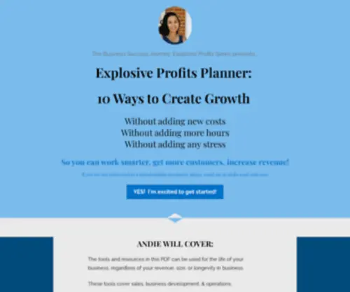 Explosiveprofitsplanner.com(3 Steps to Fine Tune & Streamline Your Business) Screenshot